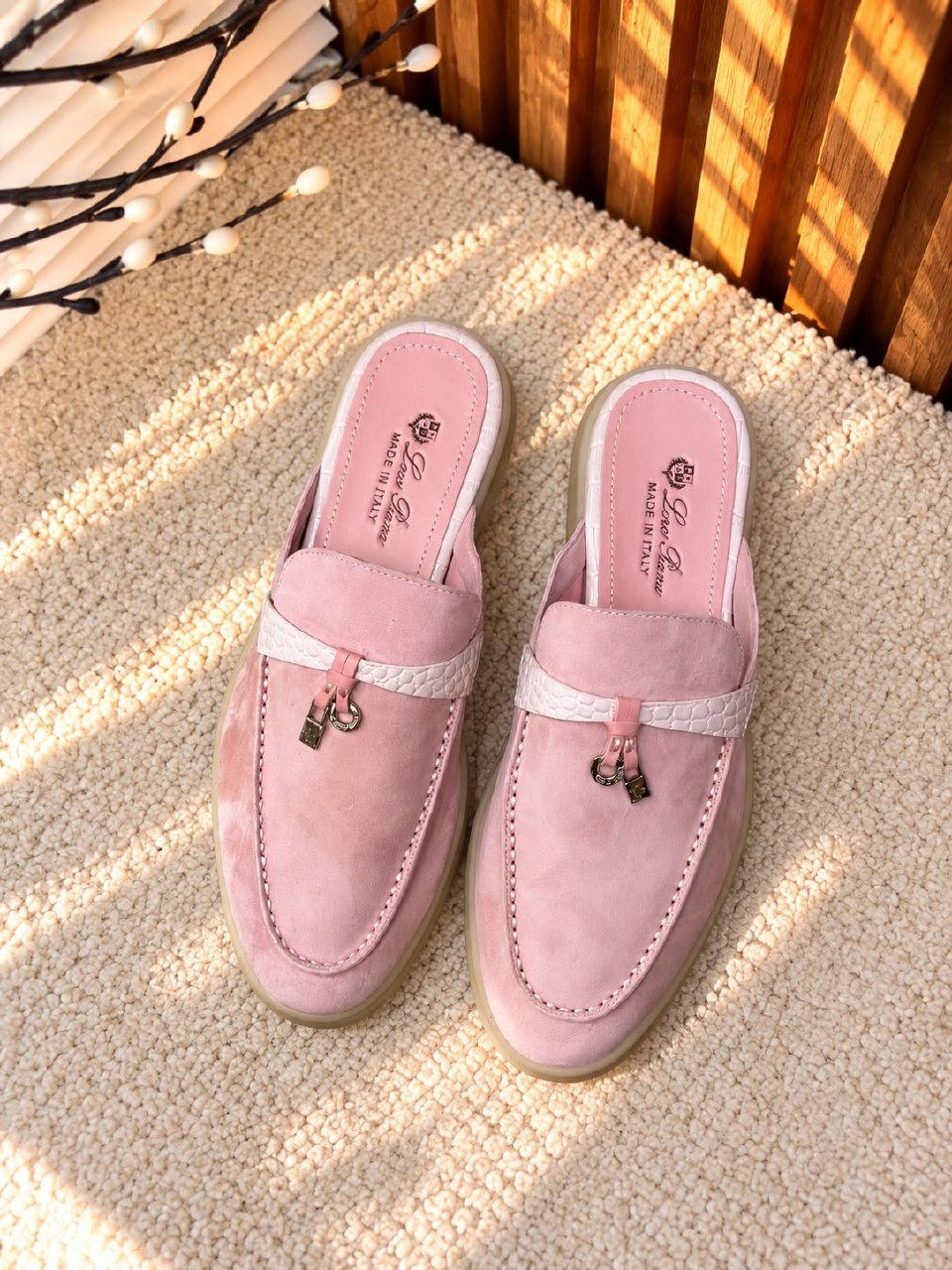 Loro Piana Mule - Pink