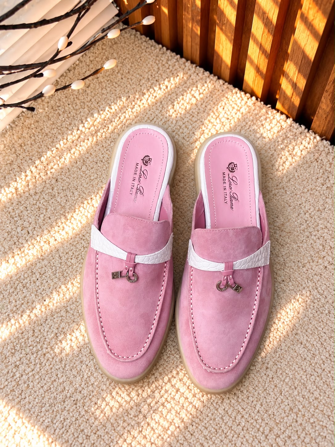 Loro Piana Mule - Pink