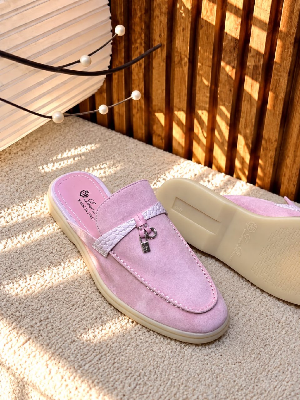 Loro Piana Mule - Pink
