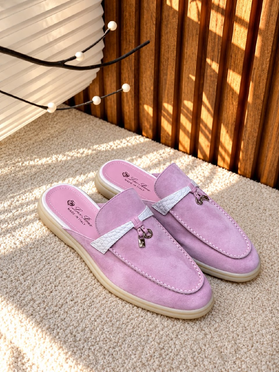 Loro Piana Mule - Pink