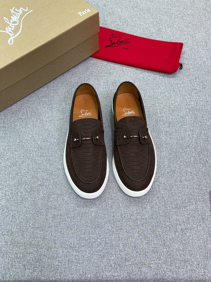 Christian Louboutin Mule - Brown Embossed