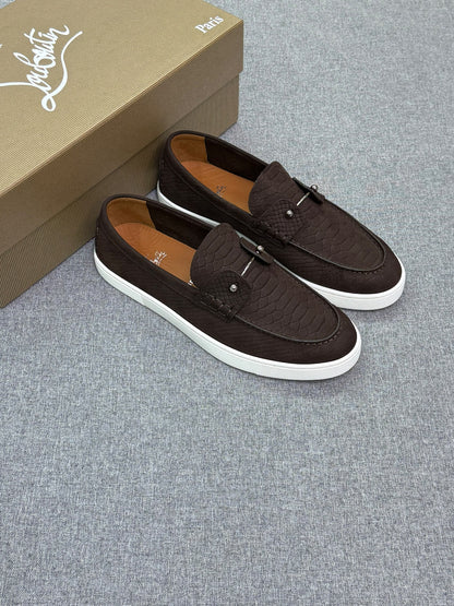 Christian Louboutin Mule - Brown Embossed