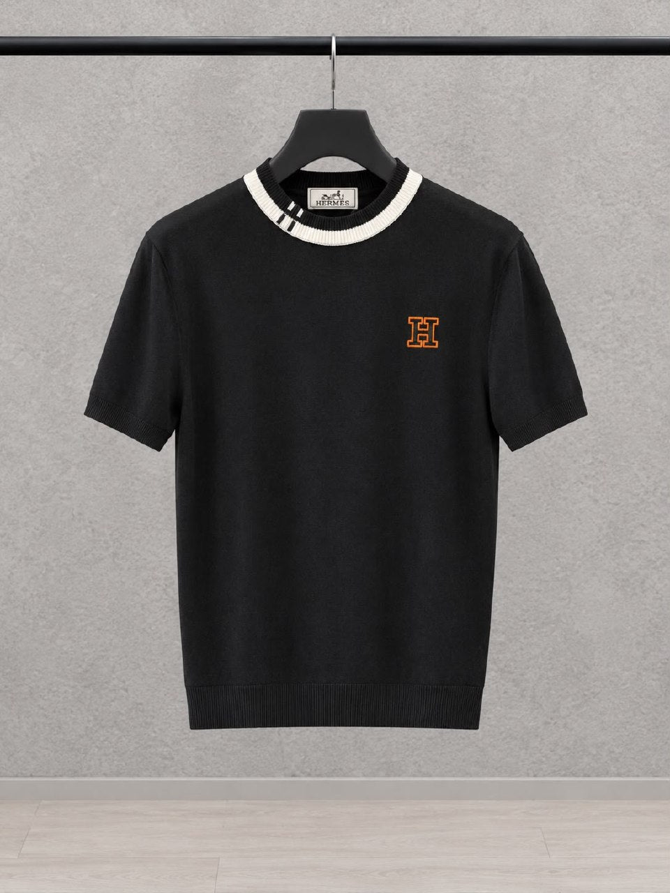 Hermes Knitted T-Shirt - Black