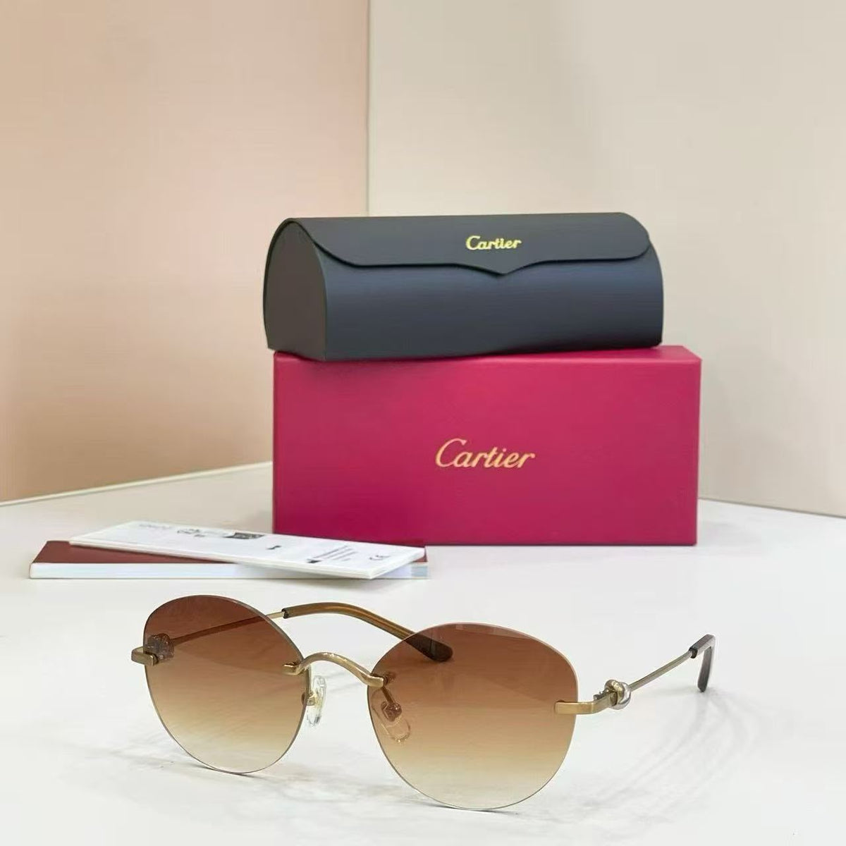 Cartier Sunglasses - Gold & Brown