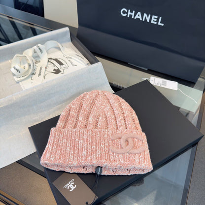 Chanel Beanie - Pink, Grey