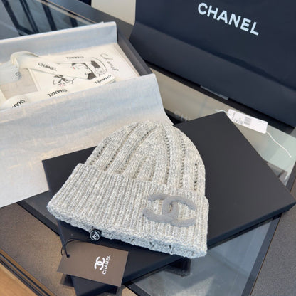 Chanel Beanie - Pink, Grey