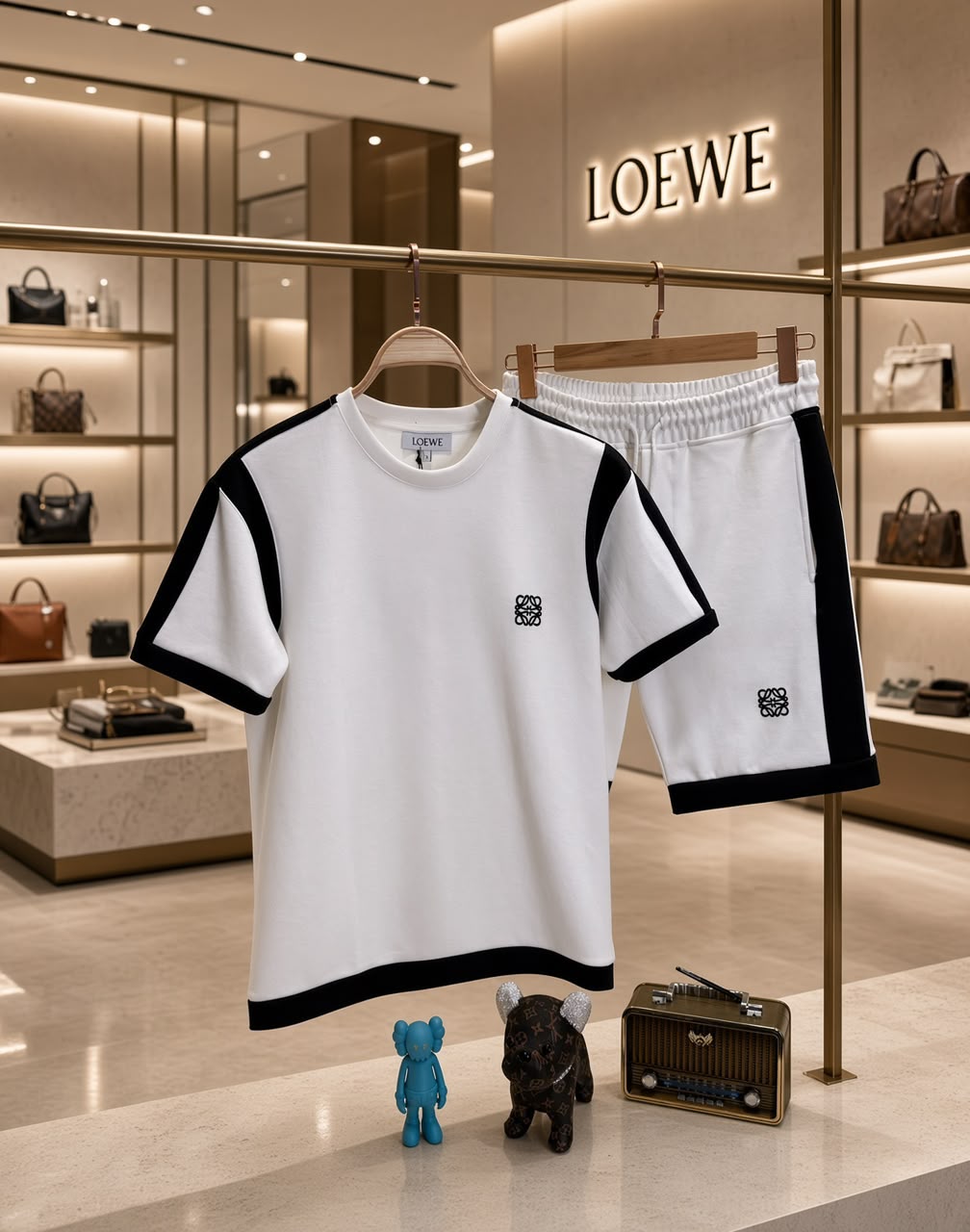 Loewe Contrast Trim Set - White