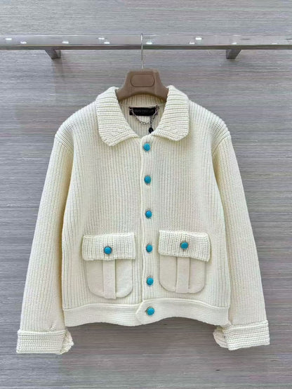 Louis Vuitton Pocket Cardigan - White