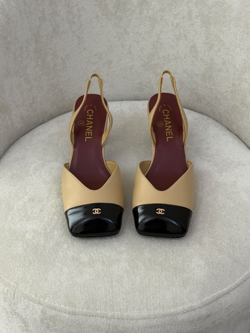 Chanel Heels - Beige & Black