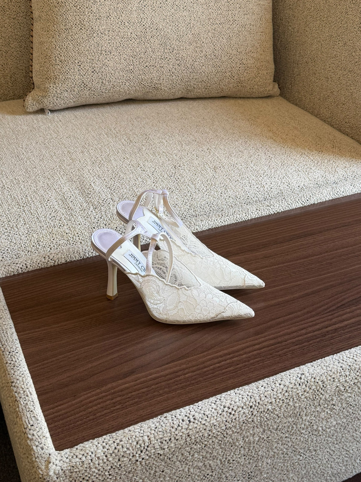 Jimmy Choo Cross-Strap Heels - White