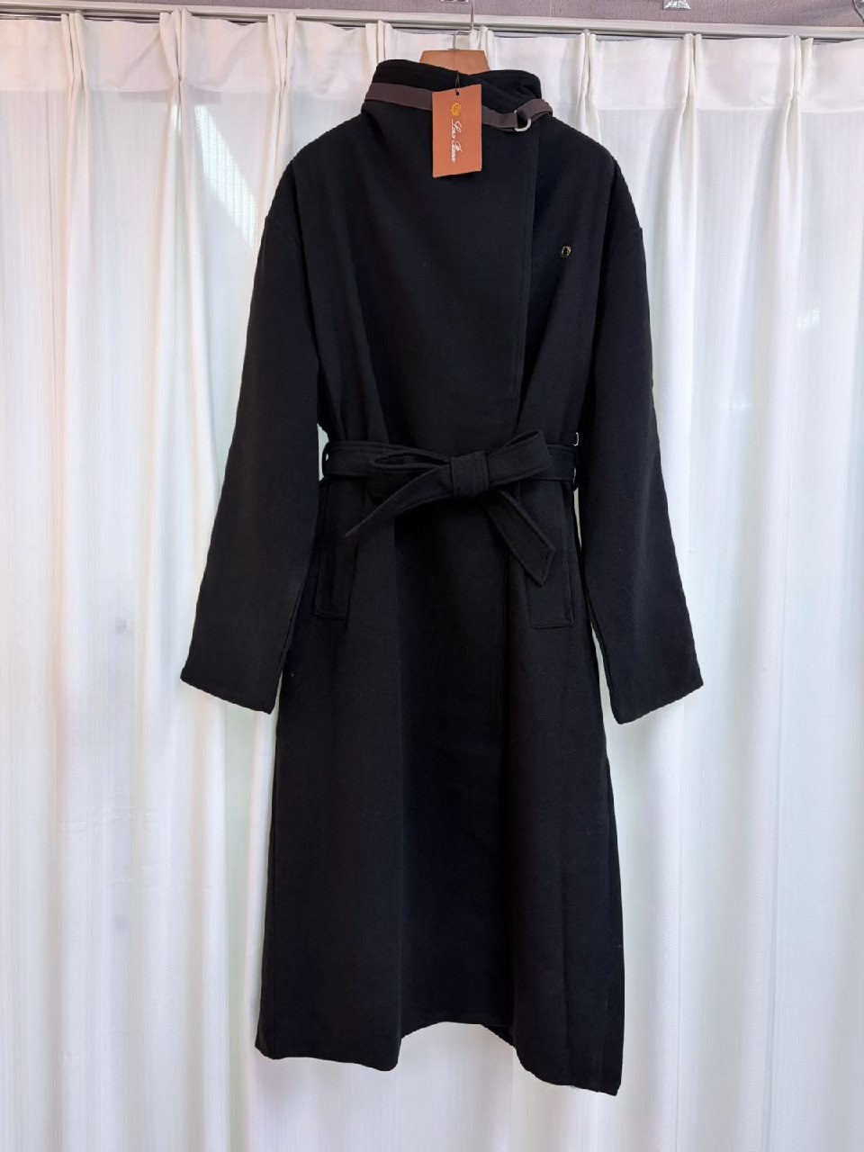 Loro Piana Belted Wrap Coat - Grey, Brown, Black
