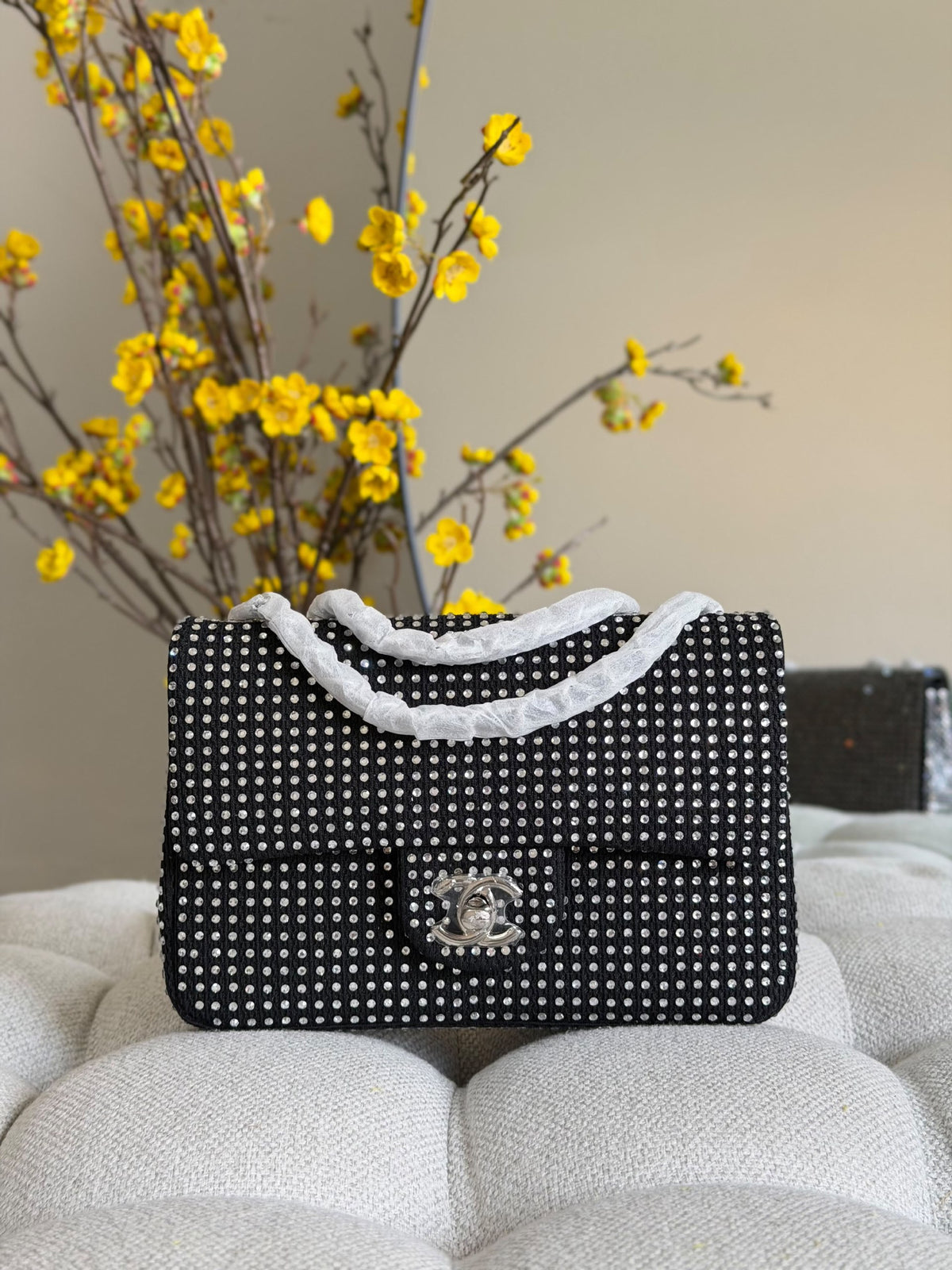 Chanel Studded Handbag - Black