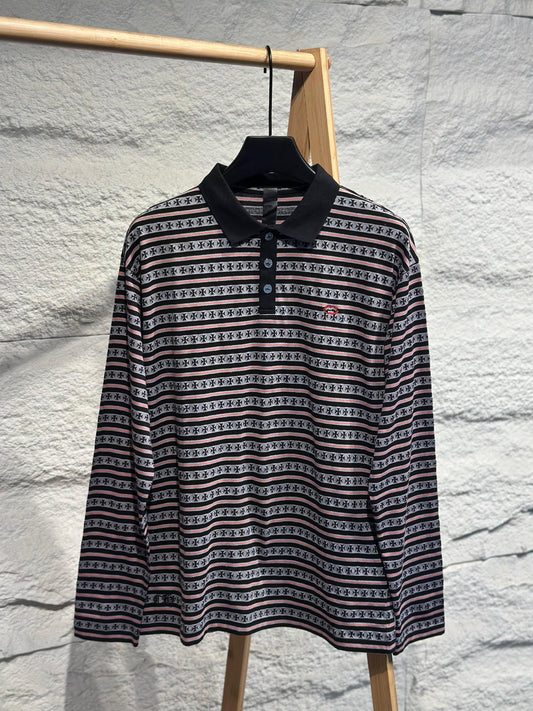 Chrome Hearts Cross Motif Polo Sweater - Black