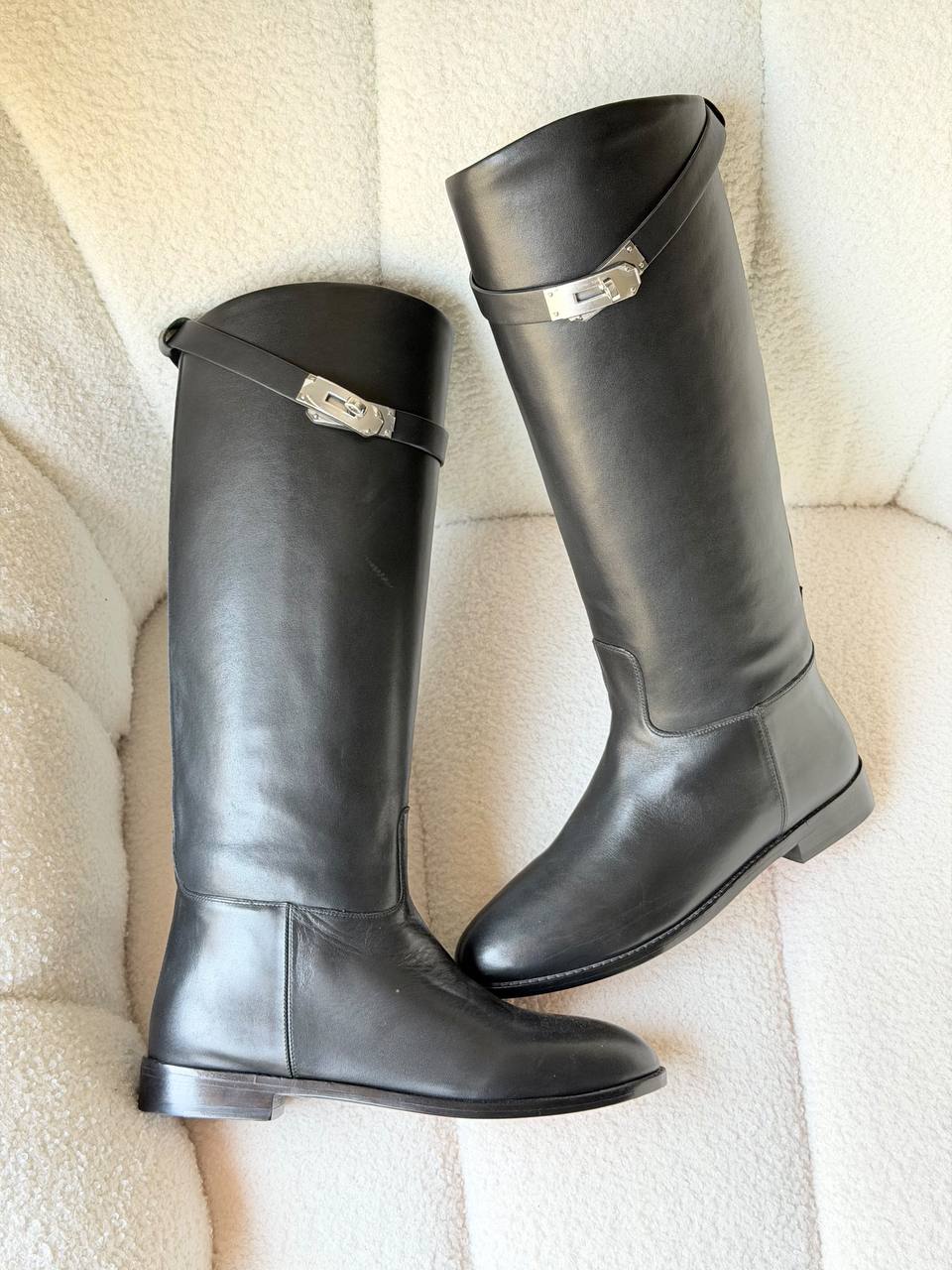 Hermes High Cut Boots - Black