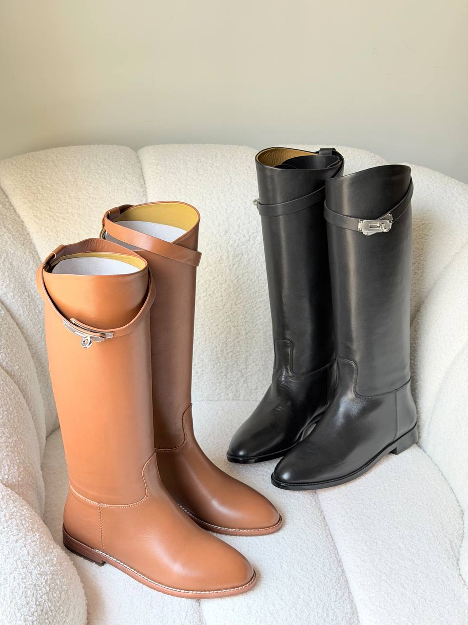 Hermes High Cut Boots - Black