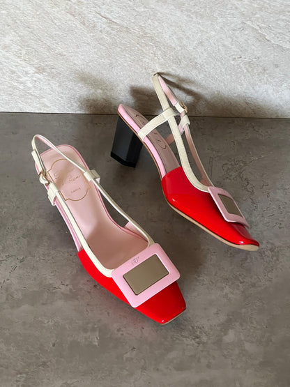 Roger Vivier Heels - Red & White