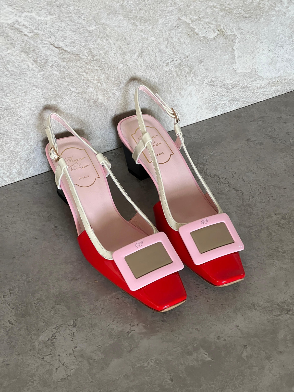 Roger Vivier Heels - Red & White