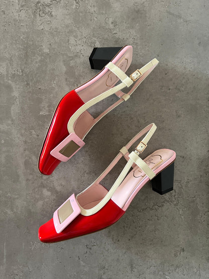 Roger Vivier Heels - Red & White