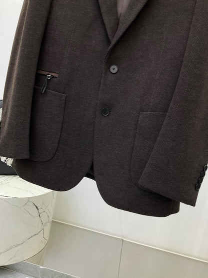 Zegna Blazer - Brown, Beige