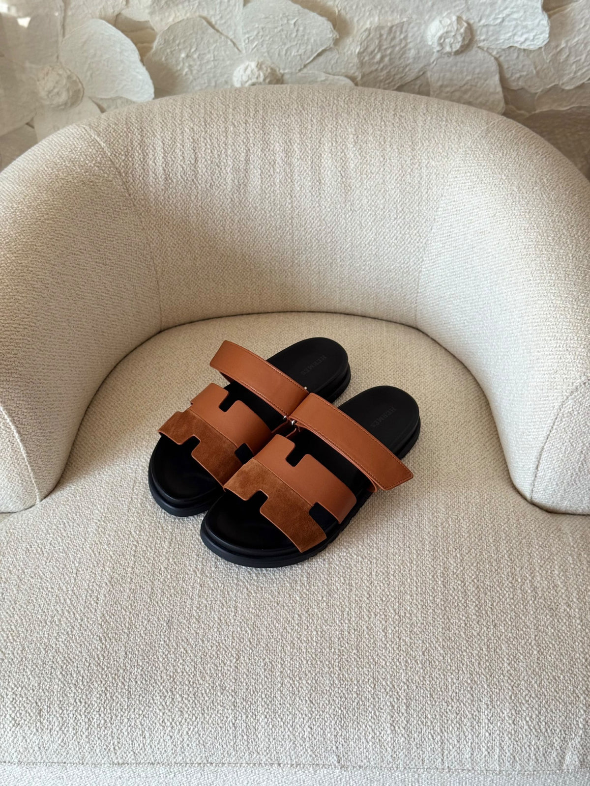 Hermès Slippers - Brown & Beige