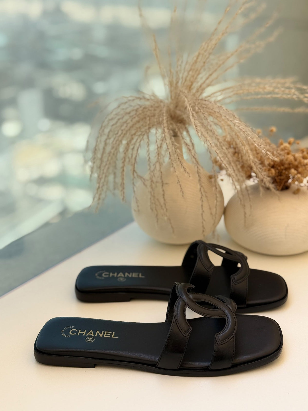 Chanel Slippers - Black