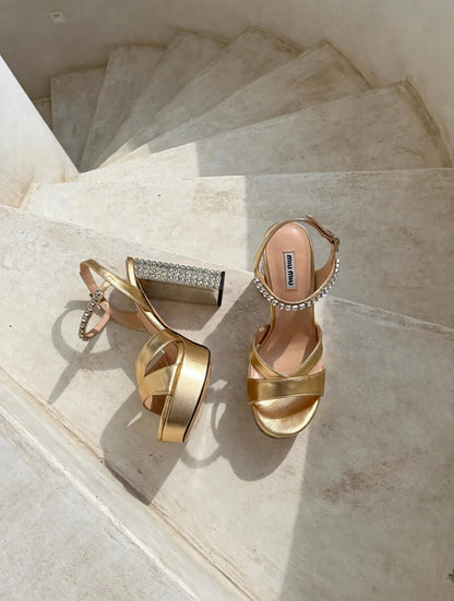 Miu Miu Heels - Gold