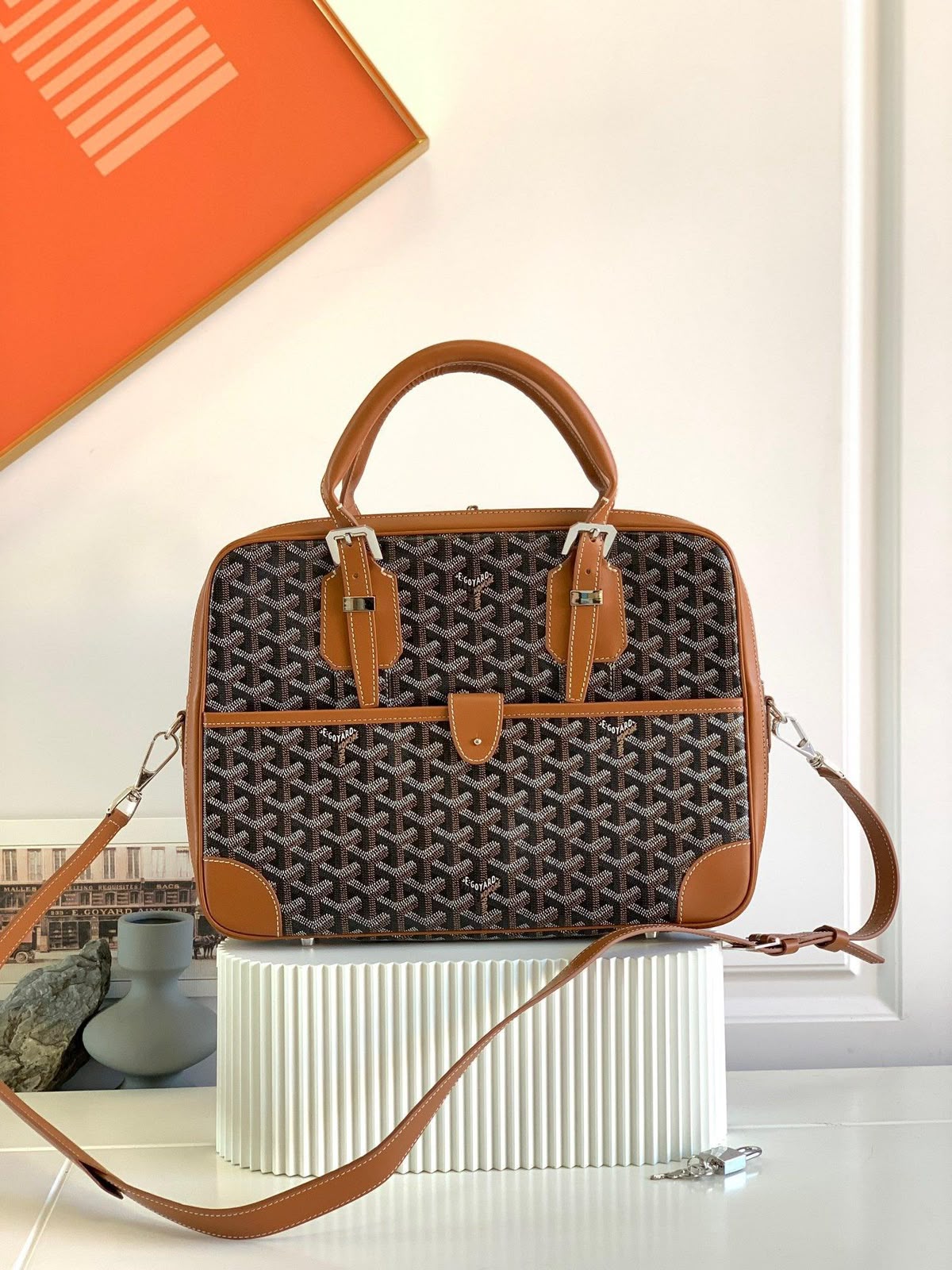 Goyard Ambassade Laptop Bag - Brown Monogram