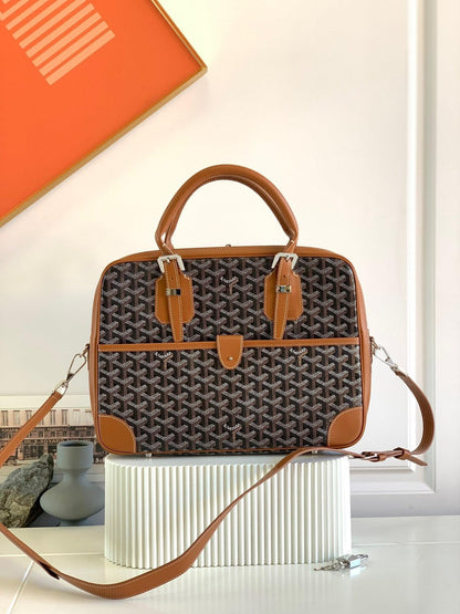 Goyard Ambassade Laptop Bag - Brown Monogram