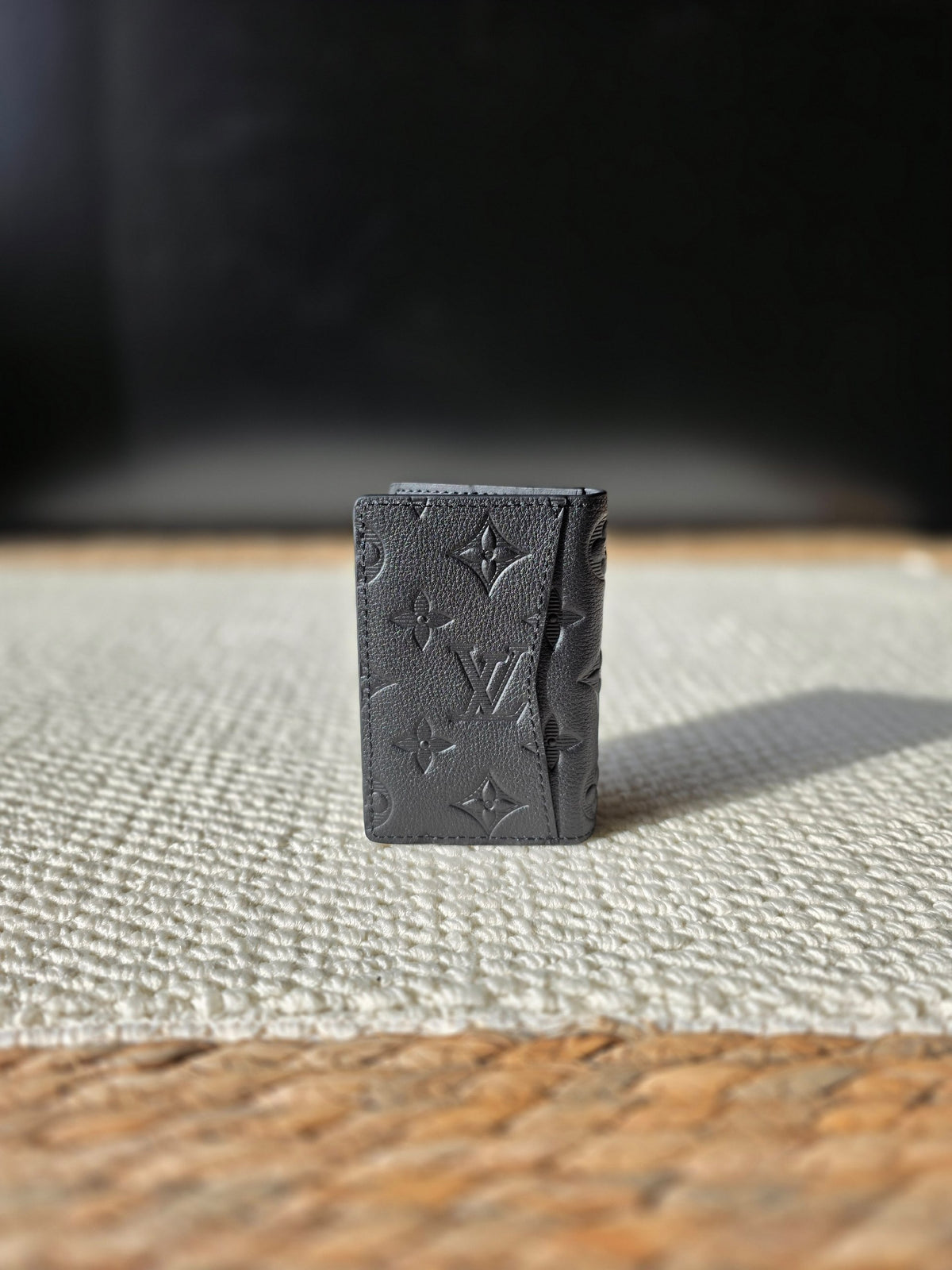 Louis Vuitton Card Holder - Dark Grey Embossed