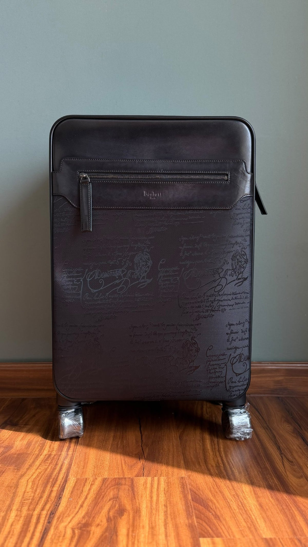 Berluti Split-Panel Script Suitcase - Brown
