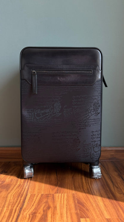 Berluti Split-Panel Script Suitcase - Brown