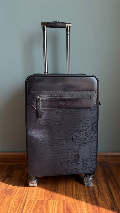 Berluti Split-Panel Script Suitcase - Brown