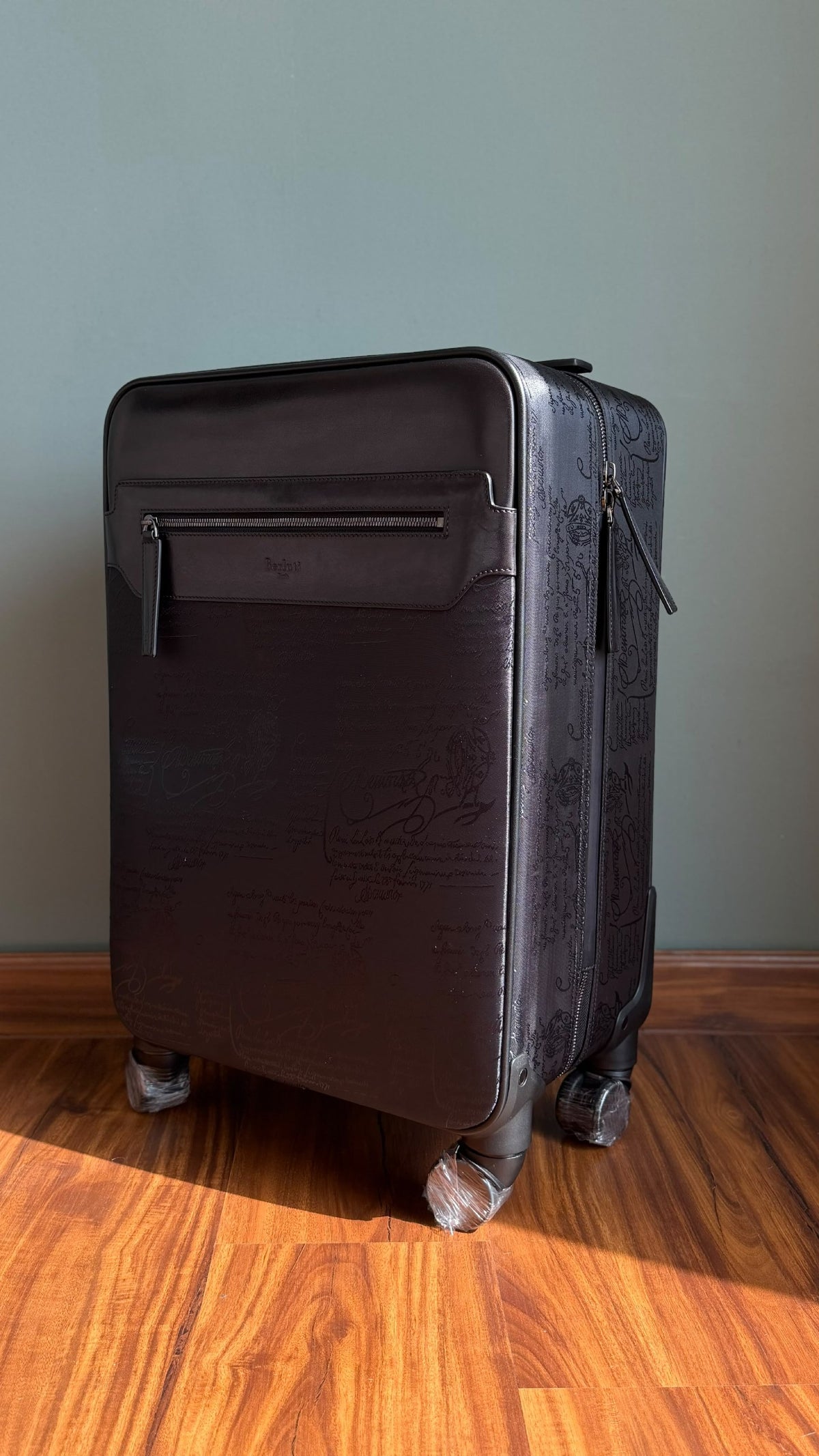 Berluti Split-Panel Script Suitcase - Brown