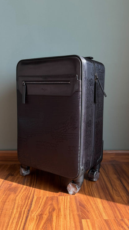 Berluti Split-Panel Script Suitcase - Brown