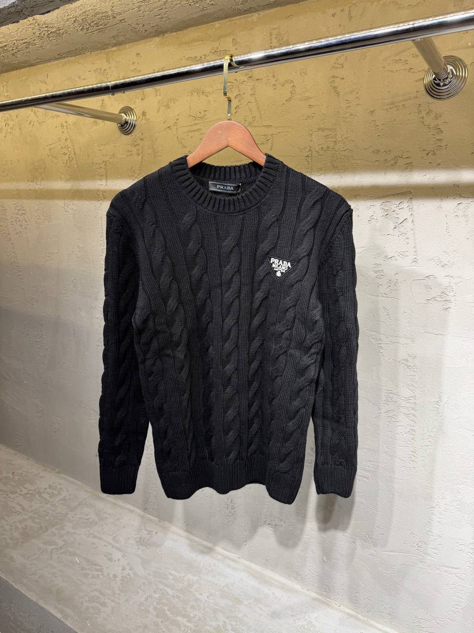 Prada Cable-Knit Sweater - Black, White