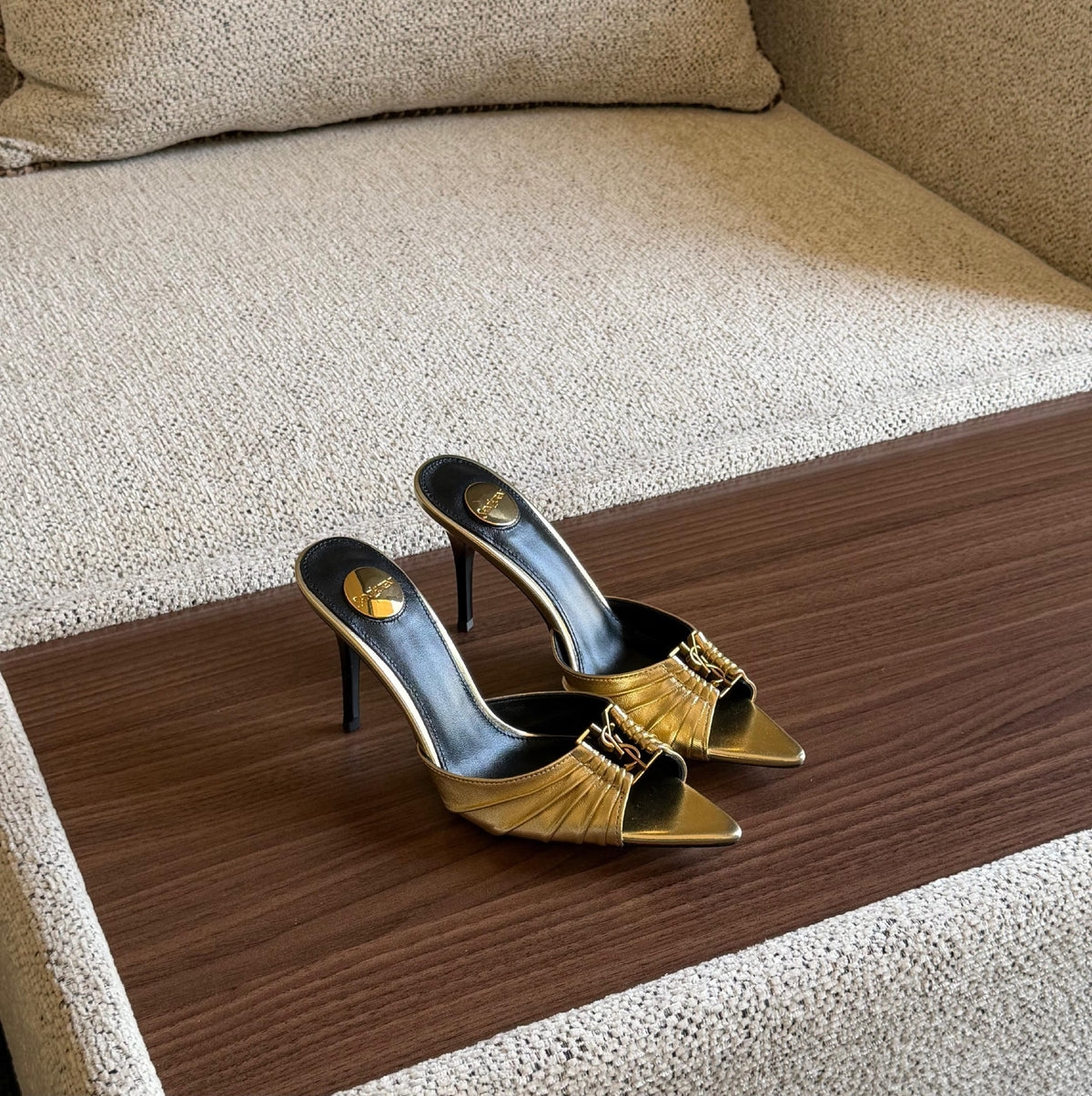 YSL Heels - Gold