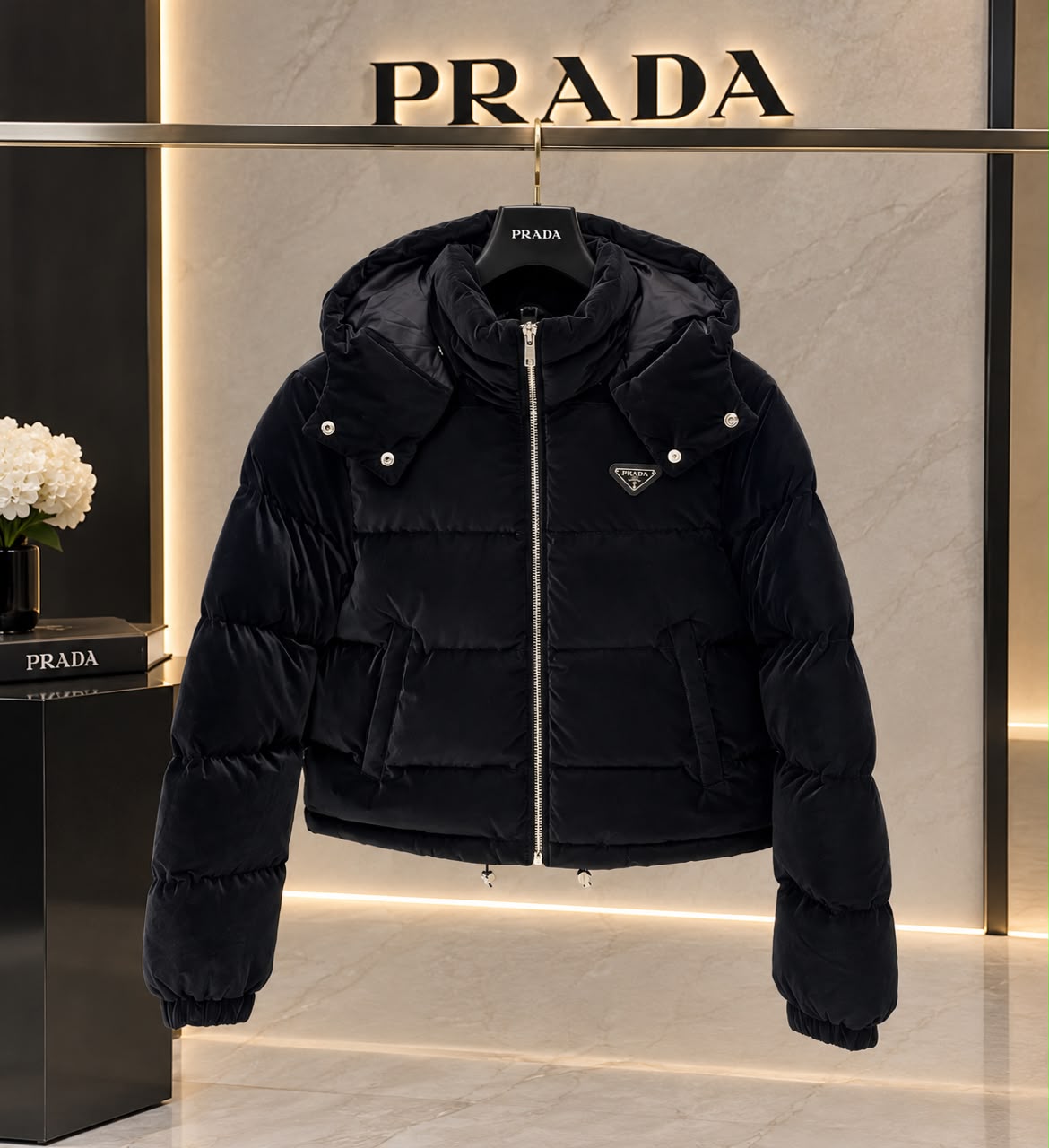 Prada Hooded Jacket - Black