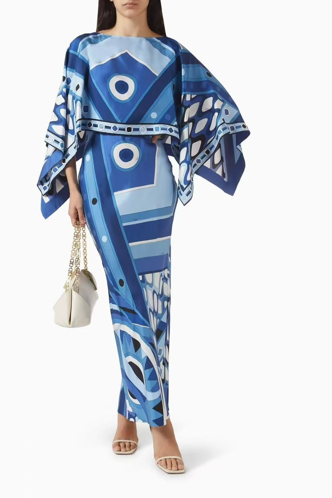 Emilio Pucci Cape Dress - Blue
