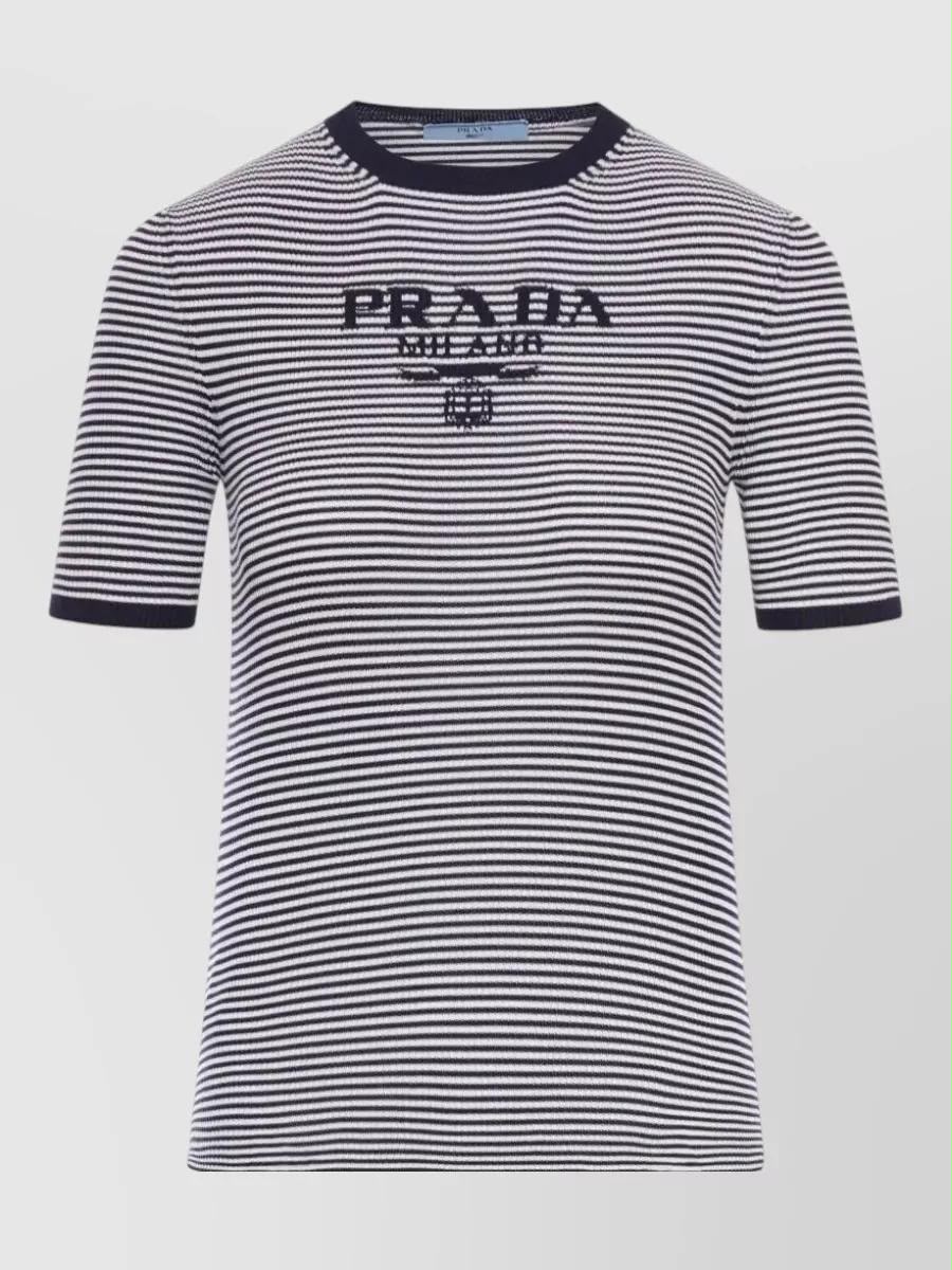 Prada Knitted T-Shirt - Black