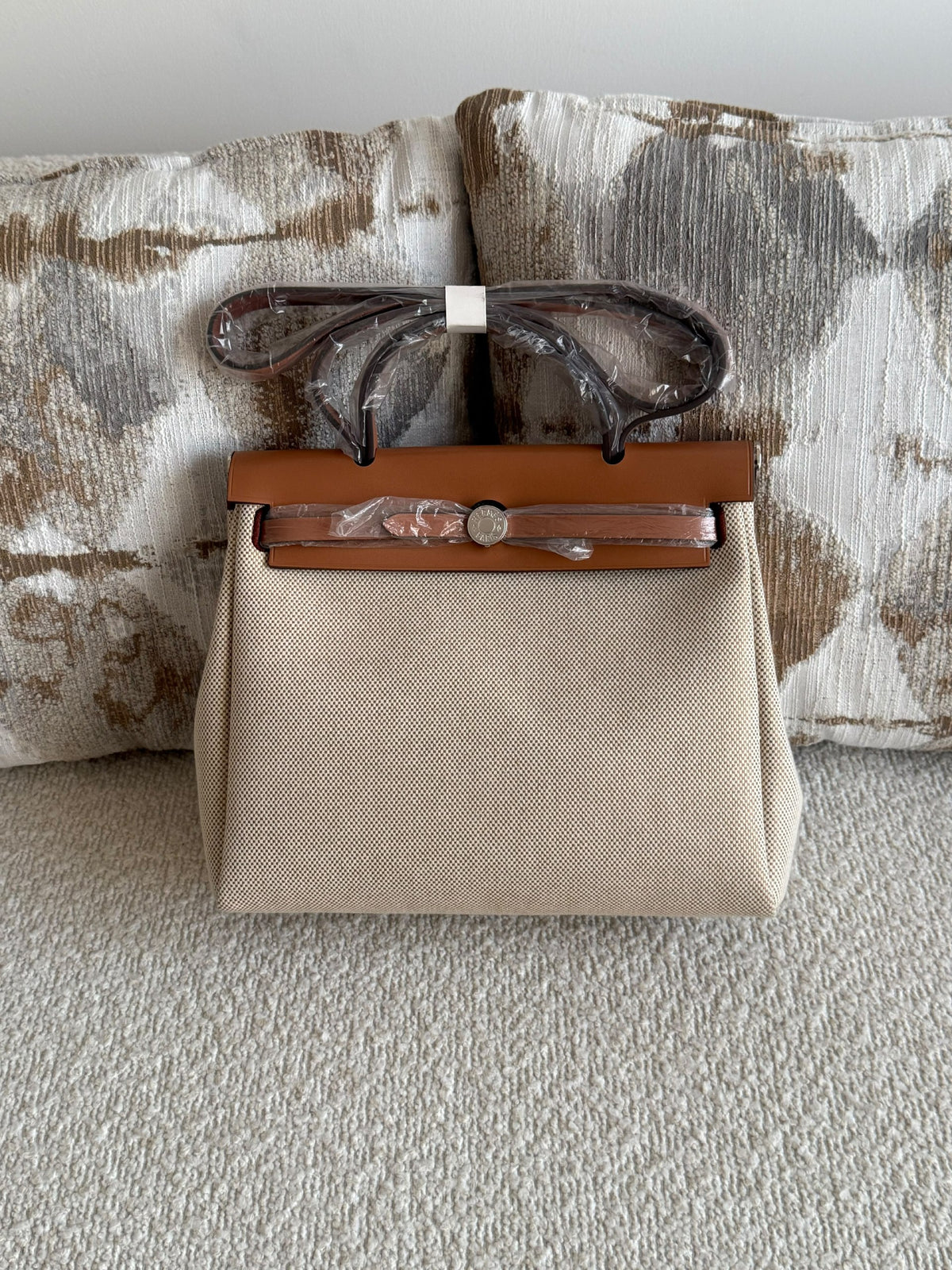 Hermès Handbag - White Check