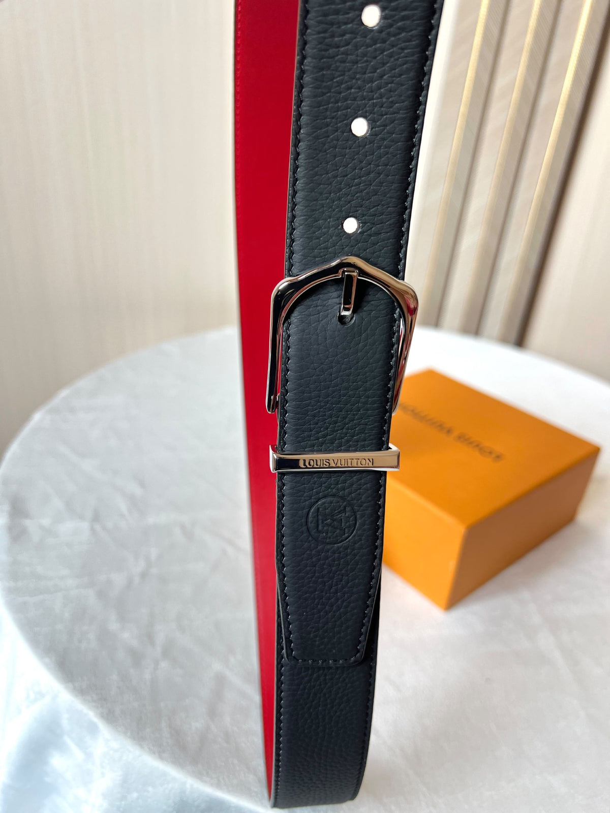 Louis Vuitton Horsebit Buckle Belt - Black