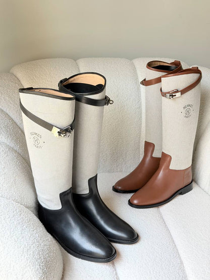 Hermes High Cut Boots - Black