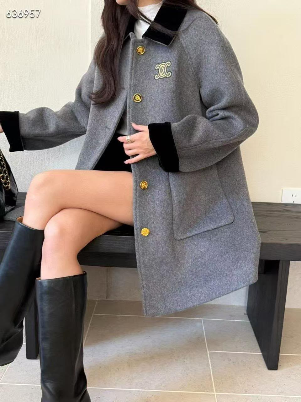 Celine Coat - Grey