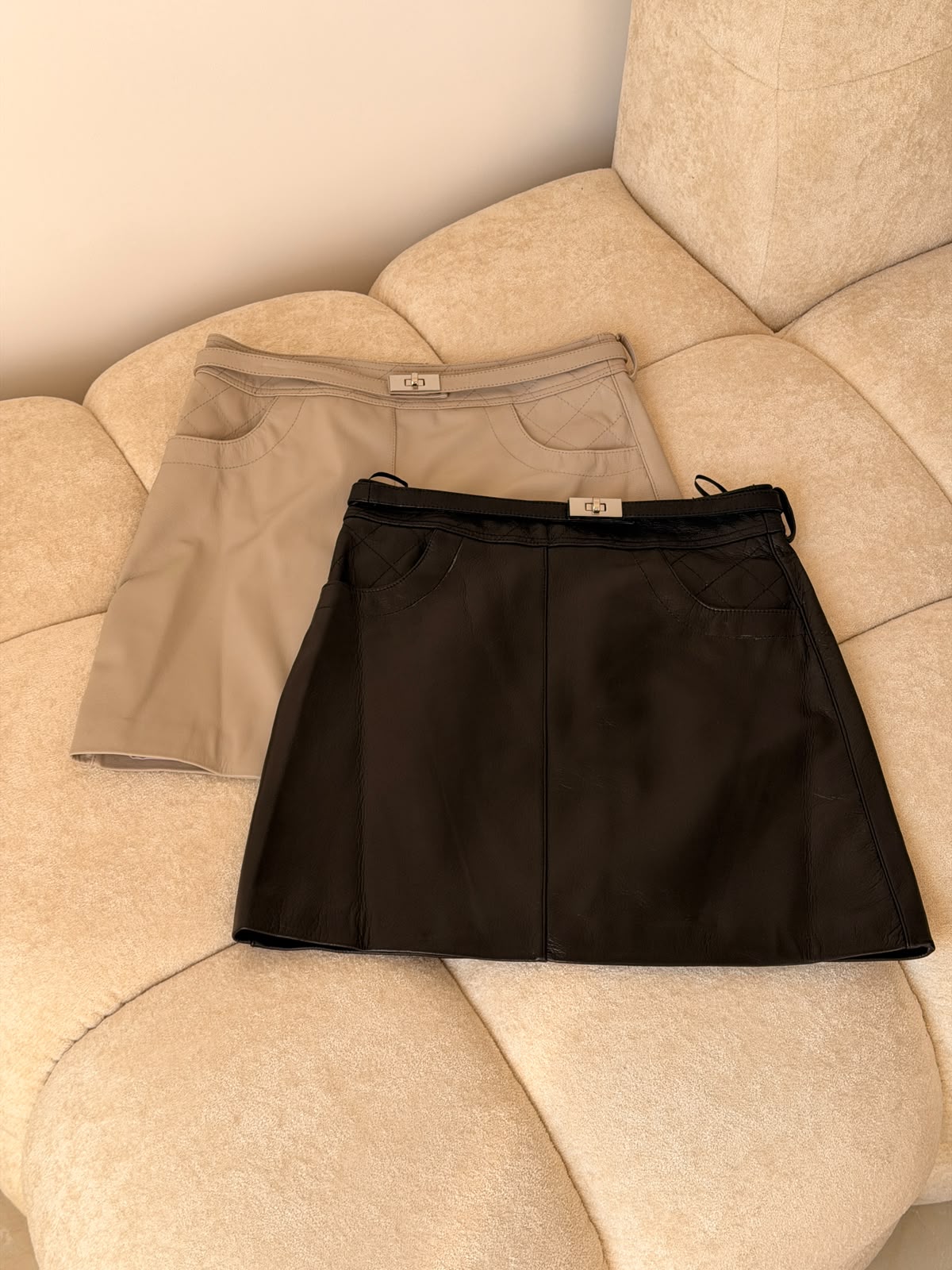 Hermes Skirt - Black, Beige