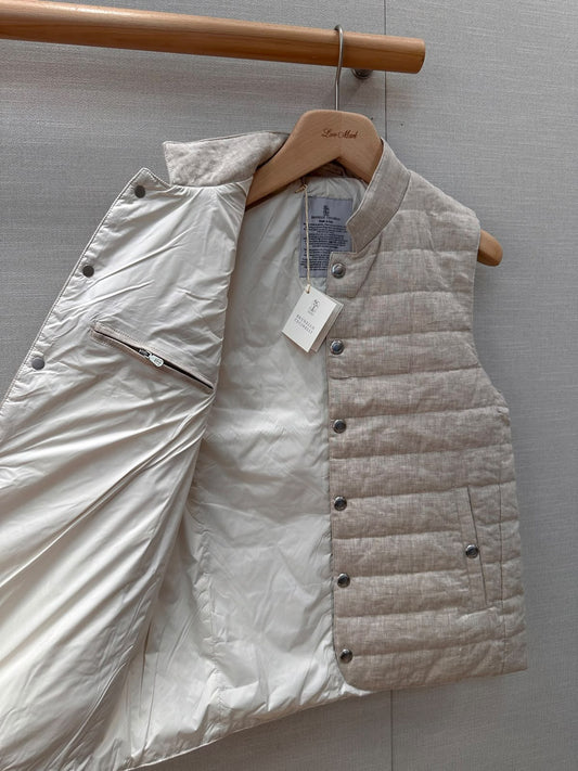 Brunello Cucinelli Quilted Vest - Beige