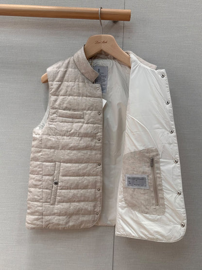 Brunello Cucinelli Quilted Vest - Beige