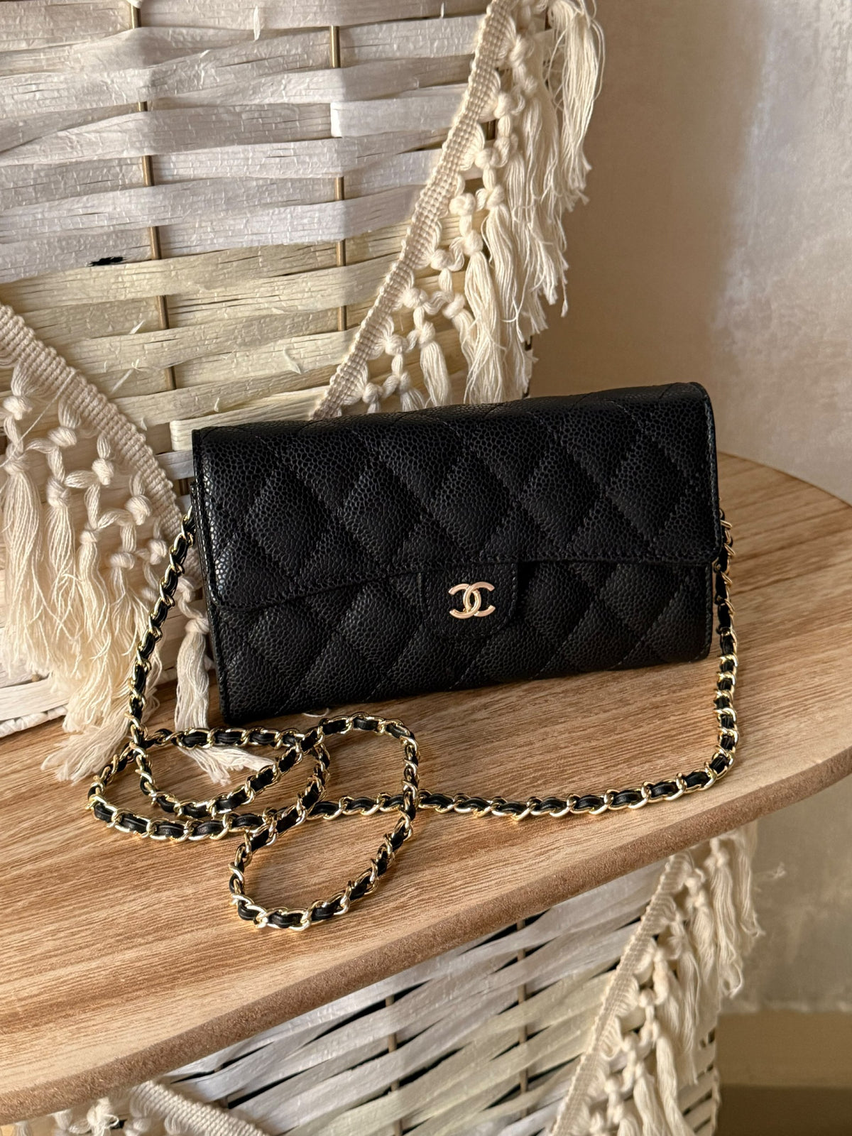 Chanel Envelope Flap Crossbody Bag - Black