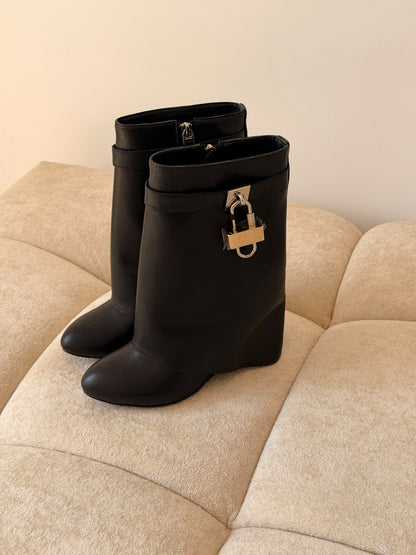 Givenchy Buckle-Cuff Boots - Black