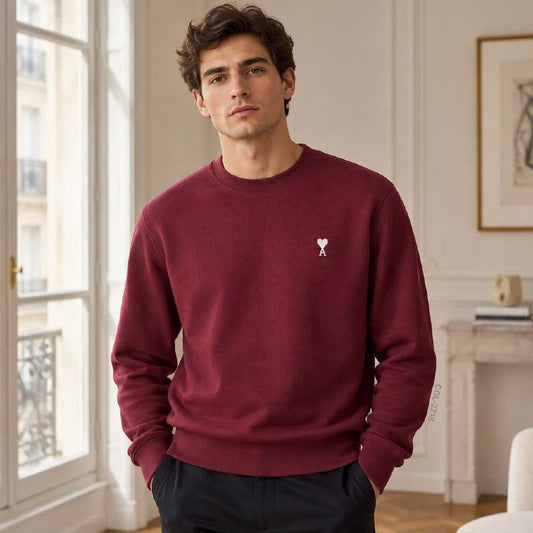 Ami Paris Sweatshirt - Burgundy