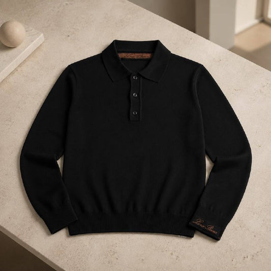 Loro Piana Polo Sweater - Black